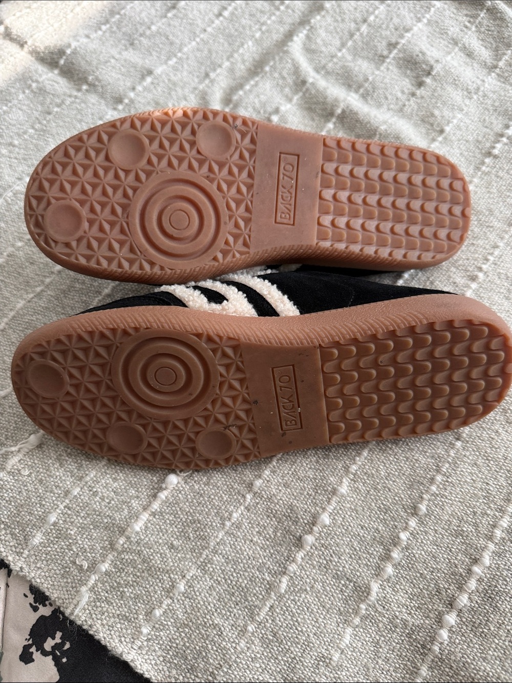 Black Slip-On Mule Sneakers with Cream Ribbon Laces - Picture 4 of 5
